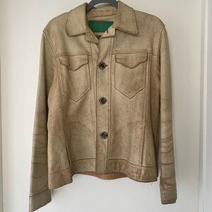 Grownbeans by Karen Groner vintage western details 90s leather jacket small